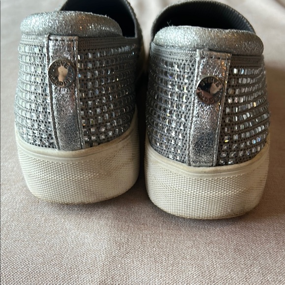 Steve Madden Silver Sparkly Sneakers - Picture 3 of 4